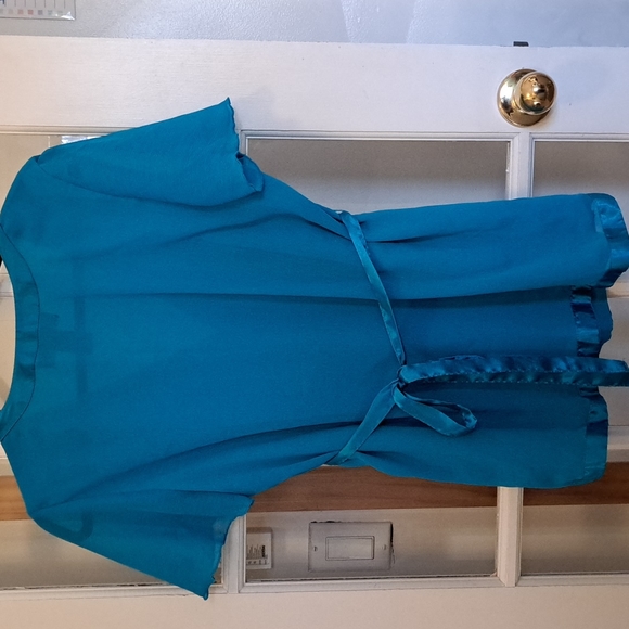 Lane Bryant Women's v-neck blouse teal color size 14/16 - Picture 10 of 12